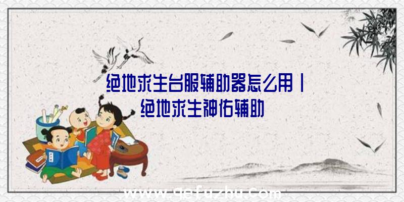 「绝地求生台服辅助器怎么用」|绝地求生神佑辅助